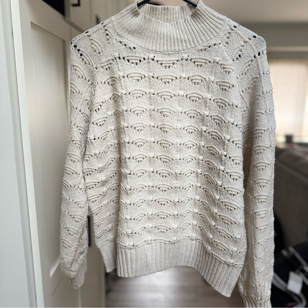 Time and Tru Elegant Cream Sweater